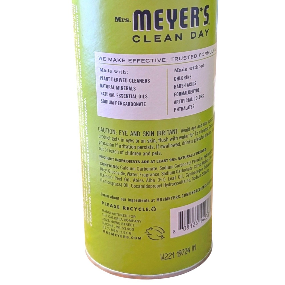 Mrs. Meyer's Lemon Verbana Scent Surface Scrub 11 oz 2 Pack Non-Scratching - Picture 5 of 8
